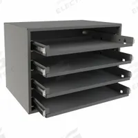 Sliding Drawer Cabinet Frame: 15 5/8 in x 11 7/8 in x 11 3/8 in, For 4 Drawers, Gray, Bearing (MPN 307B-95). Key specifications — Cabinet Color: Gray; Stackable: Yes; Compatible Manufacturer Model Number: 307B-95; Brand: DURHAM MFG.