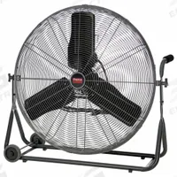 DAYTON Portable Fan: 30 in Blade Dia, Non-Oscillating, 3 Speeds, 36 in Ht, 37 in Wd, Home and Office (MPN 61LD87). Key specifications — Brand: DAYTON; Number of Speeds: 3; Blade Material: Aluminum; Voltage: 120V AC; Application: Home and Office; Phase: Single.