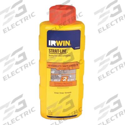 IRWIN Marking Chalk: High-Visibility Orange, Semi-Permanent, 8 oz Size - Standard Marking Chalks