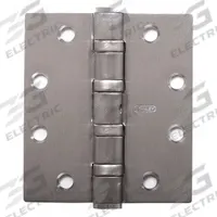 BEST Butt Hinge: Stainless Steel, Full Mortise, 1 3/4 in Leaf Wd (MPN FBB199NRP 5X4 5 32D STS). Key specifications — Removable Pin: No; Bearing Type: Ball; Material: Stainless Steel.