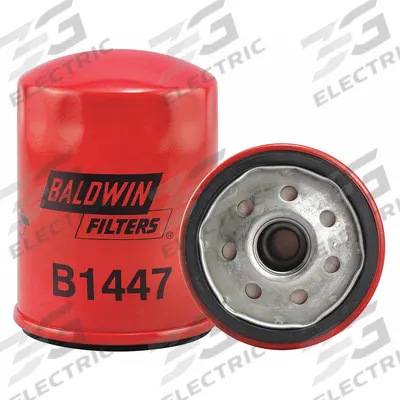 BALDWIN FILTERS Oil Filter: B1447, 13/16"-16 Thread Size, 4 1/8 in Overall Ht - Spin-On Oil Filters