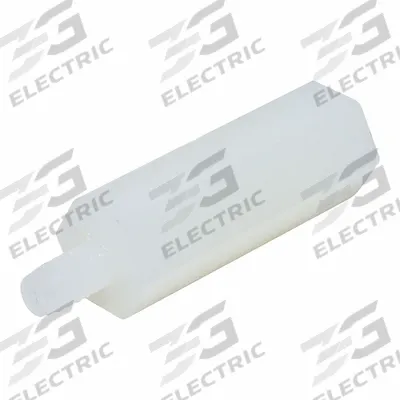 APPROVED VENDOR Male-Female Threaded Hex Standoffs: #6-32 Thread Sz, 3/4 in Lg, Hex, Nylon - Plastic Male x Female Standoffs