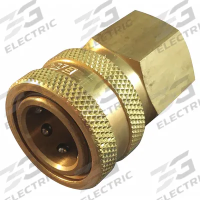 HANSEN Hydraulic Quick Connect Hose Coupling: 1 in, Brass, 416.4 lpm Max. Flow Rate - ST Series Hydraulic Quick-Connect Coupling Bodies