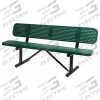 APPROVED VENDOR Outdoor Bench: 72 in Overall Lg, 32 1/2 in Overall Ht, Green, Green, Dot Surface (MPN 4HUU3). Key specifications — Manufacturer Part Number: 4HUU3; Brand: APPROVED VENDOR; Frame Color: Green; Product Type: Outdoor Bench; Seat Color: Green.