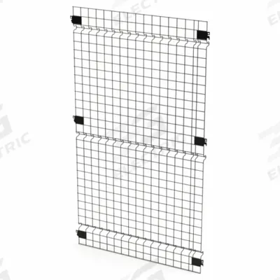 HUSKY RACK & WIRE Welded Wire Panel: 5 ft H x 3 ft W x 1 1/2 in D, Black - Husky Rack & Wire Quick-Assemble Woven-Wire Partition Components