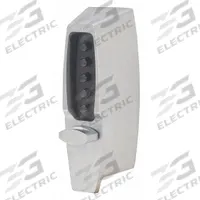 SIMPLEX Mechanical Push Button Lockset: 2 1/4 in Door Thick - Max, Push Button, Chrome (MPN 710226D41)