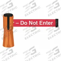 Barrier Tape: Do Not Enter, 3/4 ft Overall Ht, 9 in Belt Ht, Plastic, 11 7/8 ft Max Belt Lg, Plastic (MPN TC114-30-MAX-NO-RIX-C). Key specifications — Belt Color: White; Belt Housing Color: Orange; Brand: TENSABARRIER; For Use With Product Type: Traffic Cones; Legend: Do Not Enter.