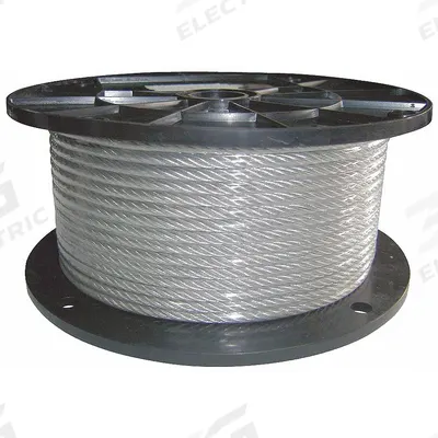 APPROVED VENDOR Wire Rope: Vinyl, Galvanized Steel, 7 x 19, 840 lb Working Load Limit - UV-Resistant Vinyl-Coated Wire Rope