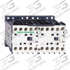SCHNEIDER IEC Magnetic Contactor: Reversing, 3 Poles, 3NO Contacts, 12 A, 110V AC Coil (MPN LC2K1210F7). Key specifications — Brand: SCHNEIDER; Integrated Surge Suppression: No.