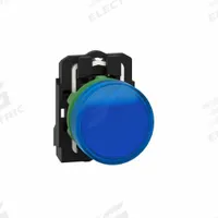 SCHNEIDER ELECTRIC Pilot Light: 22 mm Panel Mounting Size, Blue, LED, XB5 Series (MPN XB5AVG6). Key specifications — Series: XB5; Brand: SCHNEIDER; Includes Push-To-Test: No Push-To-Test Included.