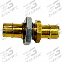 MEM-CO Mini Barb Fitting: 3/4 in ID x 3/8 in ID Size, Tube x Tube, Brass, Bulkhead (MPN 3/4BK8). Key specifications — Brand: MEM-CO.
