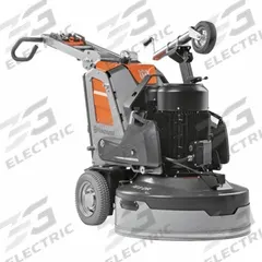 HUSQVARNA Corded Floor Grinder: Walk-Behind, Planetary, 3 Discs, 3 in Disc Dia., 31.5 in Grinding Wd (MPN 970605305). Key specifications — attr122134: HUSQVARNA; attr122160: Walk-Behind; attr122165: Clockwise/Counterclockwise.
