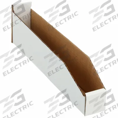 PACKAGING CORPORATION OF AMERICA Corrugated Shelf Bin: 17 in Overall Lg, 2 1/4 in x 4 3/4 in - Light-Use Cardboard Shelf Bins