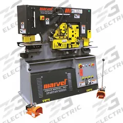 MARVEL Ironworker: 230V AC /Three-Phase, 5 Stations, 60 Tonf Hydraulic Force, 21 A Current, MSIW60D. Key specifications — attr69797: Punch; attr66073: MSIW60D; attr66076: MARVEL.