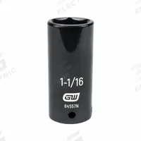GEARWRENCH General Purpose Impact Sockets: 1/2 in Drive Size, SAE, 1 1/16 in Socket Size, 6-Point (MPN 84557N). Key specifications — attr1215501: GEARWRENCH; attr1215515: Black Oxide; attr1215518: 1-1/16 in.
