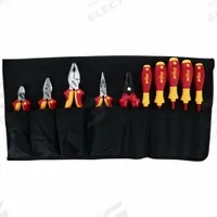 WIHA Insulated Tool Kit: Insulated, 10 Total Pcs, Tool Roll (MPN 32867). Key specifications — attr541600: (1) Diagonal-Cutting Pliers; attr541603: None; attr541599: None; attr541604: (1) Wire Stripper; attr541515: WIHA; attr548994: (2) Slotted Screwdrivers.