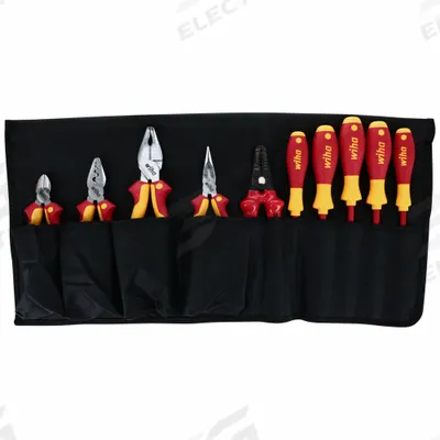 WIHA Insulated Tool Kit: Insulated, 10 Total Pcs - Tool Sets with Tool Roll