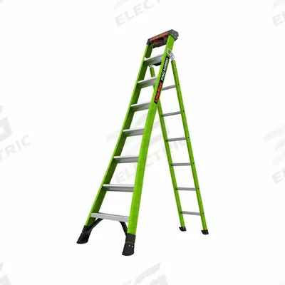 LITTLE GIANT Combination Ladder: 3 Configurations, Fiberglass, 375 lb Load Capacity - Leaning & Extending Multifunction Ladders