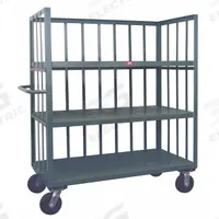 JAMCO Stock Truck: 3,000 lb, Flush Lip, 24 in L x 36 in W x 57 in H Overall Dim., 3 Shelves, Fixed (MPN HC236P600GP). Key specifications — Shelf Adjustability: Fixed; Brand: JAMCO; Color: Gray; Caster/Wheel Configuration: (2) Rigid.