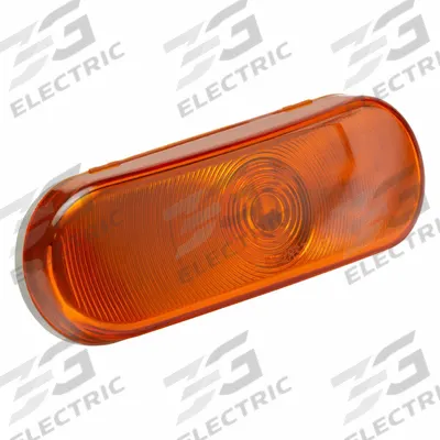 GROTE Stop/Turn/Tail Light: Incandescent, Turn Signal Light, Amber, Oval - Turn Signal Lights