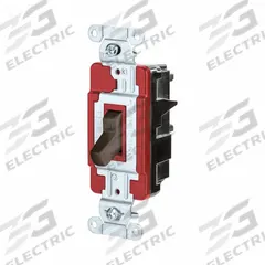 HUBBELL Wall Switch: Toggle Switch, 3-Way, Maintained, Brown, 120/277V AC, 20 A (MPN CSB320ST). Key specifications — Illuminated: No; Voltage Rating: 120/277V AC.