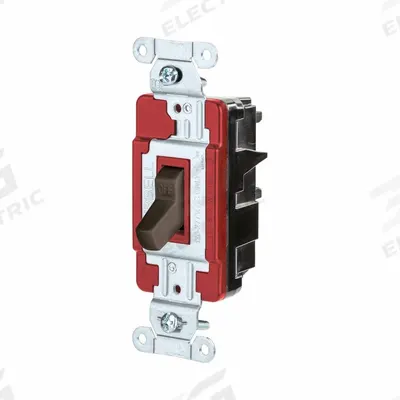HUBBELL Wall Switch: Toggle Switch, 3-Way, Maintained, Brown, 120/277V AC - Toggle Wall Switches