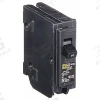 SQUARE D Miniature Circuit Breaker: 40 A, 120V AC, Single Phase, 10kA at 120V AC, 1 Poles, Std (MPN HOM140). Key specifications — Phase: Single; Amps: 40 A; AC Voltage Rating: 120V AC; Max. AIR Rating: 10kA at 120V AC; For Use With: Homeline Load Center; Brand: SQUARE D.