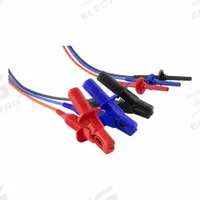 MEGGER Test Lead Clip: CAT IV 600V, 9.8 ft Test Lead Lg, Black/Blue/Red, 1008-022. Key specifications — CAT Safety Rating: CAT IV 600V; Cable/Lead Color: Black; Compatible with Manufacturer Model Number: 1016-106; Brand: MEGGER.