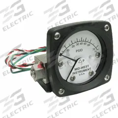 MIDWEST INSTRUMENT Differential Pressure Gauge & Switch: Back, 1/4 in NPT Female, 120, 2 1/2 in Dial (MPN 120SA-00-O-AA-75P). Key specifications — Sensor Type: Piston; Series: 120; Housing Material: 316 Stainless Steel; Certificate of Calibration: Not Included; Gauge Accuracy: ±3-2-3%.
