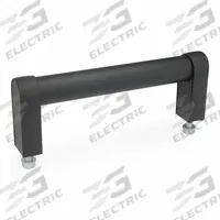 JW WINCO Pull Handle: Threaded Holes, Front-Mount, 15.75 in Mounting Hole Center to Center, Black (MPN 28W400AT0K/B). Key specifications — Screw Size: M8; Brand: JW WINCO; Color: Black; _Leg Style: Black Powder-Coated Aluminum.