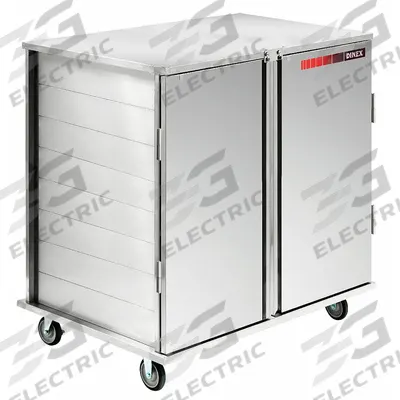 CARLISLE DINEX Meal Delivery Cart: 24 Trays, Pass-Through, 2 Doors, Stainless Steel - Pass-Through Stainless Steel Delivery Carts