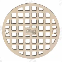 JAY R. SMITH MFG. CO Grate: A, Round, 4 3/4 in Overall Dia, 1/4 in Overall Ht, Nickel Bronze, Bronze (MPN A05NBG). Key specifications — Finish: Nickel Bronze; Brand: JAY R. SMITH MFG. CO; Color Family: Bronze.