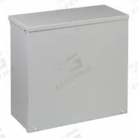 HOFFMAN Enclosure: Steel, 30 in x 30 in x 12 in, 3R, Solid Cover, Screw On, Included, Galvanized (MPN A30R3012). Key specifications — Brand: HOFFMAN; Closure Method: Screws; Knockouts: Included.