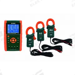 EXTECH Graphical 3-Phase Power Analyzer Kit: For Three Phase, CAT III 600V, Digital, RS-232/SD Card (MPN PQ3450-12). Key specifications — Brand: EXTECH; IP Rating: Not Rated.
