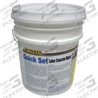 JE TOMES Concrete Repair Compound: Tomes, Cement, 50 lb Container Size, Pail, Gray (MPN C107-5). Key specifications — Color: Gray; Series: Tomes; Brand: JE TOMES; Compatible Materials: Wood; VOC Content Range: No VOC.