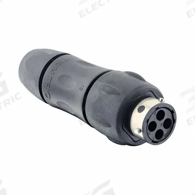 SOURIAU Electrical Connector: Trim Trio UTGX 10, In-Line Receptacle with Cable Gland - Trim Trio UTGX Harsh Environment Circular Connectors