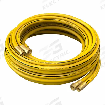 CONTINENTAL Abrasive Blasting Hose Assembly: 3/16 in ID, 200 psi, 30 ft Lg - Dual-Line Deadman Abrasive Blasting Hose Assemblies