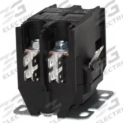 EATON Definite Purpose Magnetic Contactor: 2 Poles, 120V AC, 30 A, Non-Reversing (MPN G1C25BNB230A). Key specifications — Brand: EATON; Coil Voltage: 110-120V AC; Contactor Style: HVACR Definite Purpose Contactor; Frame Size: B; Terminal Connection Type: Quick-Disconnect Terminals; Maximum Voltage Rating: 690V AC; Series: C25 Series; Phase: Single.