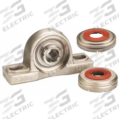 NTN Pillow Block Bearing: 1 1/4 in Bore, SS, Set Screws, 1 55/64 in Shaft Ht, 6.574 in Overall Lg (MPN SUCP207-20C0FG1). Key specifications — Brand: NTN; Maximum Speed: 3,700 RPM; Mounting Bolt Size: 1/2 in; Standards: FDA; System of Measurement: Inch.