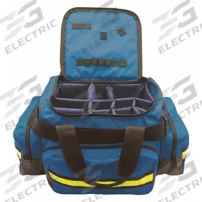 EMI Response Bag: 20 in L x 15 1/2 in W x 15 in D, Cordura Nylon, Blue, 11-20 in - Medical Duffel Bags