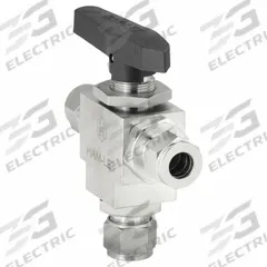 HAM-LET Manual Three-Way Ball Valve: 12 mm, 316 Stainless Steel, L Flow, Full Port Ball Port, Lever (MPN H-6800-SS-L-12MM-CST). Key specifications — Brand: HAM-LET; Handle: Lever.