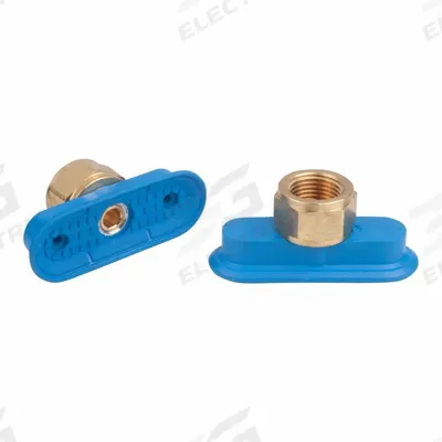 SCHMALZ Vacuum Pad Assembly: Flat Oval, 3/8 in NPT, 23 mm_60 mm Pad Dia, NBR, Blue - Flat Oval Type Automotive Industry Vacuum Pad Assemblies
