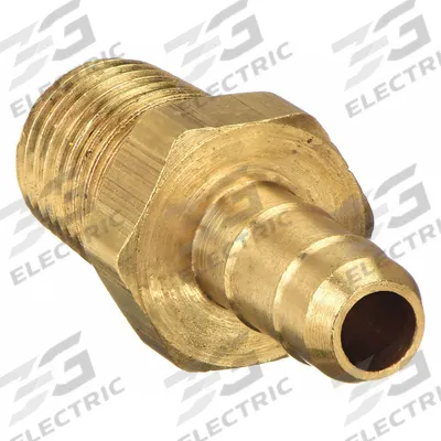 PARKER Barbed Fitting Adapter: 11/64 in ID x 11/64 in ID Size, Barbed x MNPT, Brass - Standard Brass Barbed Tube Fittings
