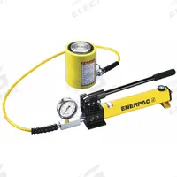 ENERPAC Low Profile Ram and Pump Set: 10 ton Cylinder Nominal Capacity, 1 1/2 in Cylinder Stroke (MPN SCL101H). Key specifications — attr96781: HC7206; attr96779: 6Z066 (Mfr. No. RCS101); attr96780: 6W462 (Mfr. No. P392); attr98877: ENERPAC.
