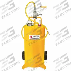 JOHNDOW INDUSTRIES Fuel Caddy: 25 gal Capacity, Diesel, Yellow, Steel, Two-Way Rotary Pump (MPN FC-25DC). Key specifications — Compatible Fuel: Diesel; Dispensing Mechanism: Two-Way Rotary Pump; Brand: JOHNDOW INDUSTRIES; Tank Material: Steel.