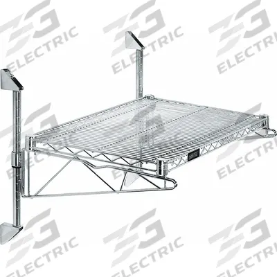APPROVED VENDOR Wire Wall Shelf: 36 in x 18 in, 1 Shelves, 800 lb Load Capacity per Shelf - Adjustable-Height Stainless Steel Wire Wall-Mount Shelving