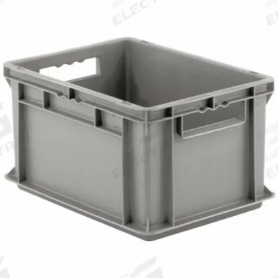 SSI SCHAEFER Straight Wall Tote: 5.3 gal, 15 3/4 in x 11 7/8 in x 8 3/4 in, Stacking Capable - Solid Straight-Wall Containers