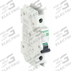SCHNEIDER ELECTRIC IEC Miniature Circuit Breaker: 5 A Amps, 60V DC, 14kA at 120/240V AC, Screw Clamp (MPN M9F42105). Key specifications — Brand: SCHNEIDER; DC Voltage Rating: 60V DC; Max. AIR Rating: 14kA at 120/240V AC; Terminal Connection: Screw Clamp; AC Voltage Rating: 240/415V AC.