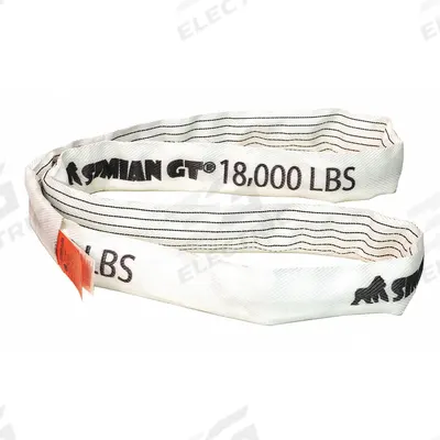 STREN-FLEX SIMIAN GT Round Sling: Type 5, Polyester, Nylon, 8 ft Sling Lg - Abrasion-Resistant Endless Round Slings