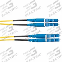 PANDUIT Fiber Patch Cord: Single Mode, 10 m Lg, LC End 1, LC End 2, Yellow, OFNR, 2 Fiber Count (MPN F92ERLNLNSNM010). Key specifications — Fire Rating: Riser; Jacket Material: OFNR; Number of Fibers: Duplex; Fiber Type: OS2; Polarity: A-B Polarity; Brand: PANDUIT; _Fiber Optic Cable Style: 9/125µ OS1/OS2.